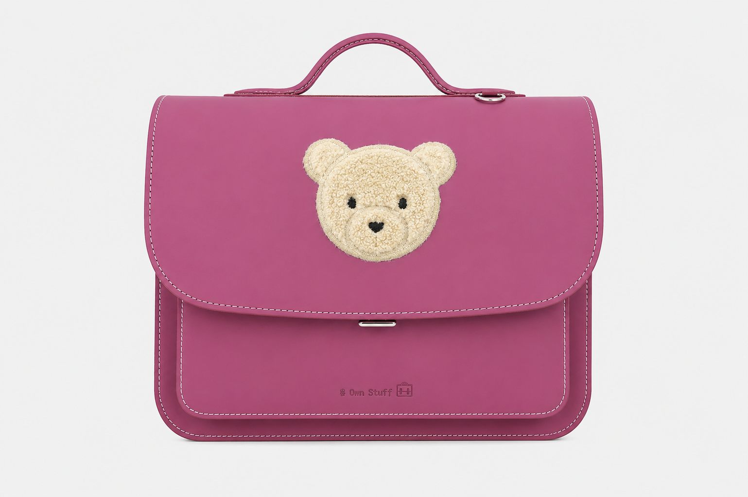*Lederen kleuterboekentas TEDDY Plum Own Stuff
