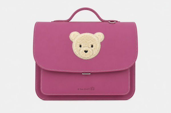 *Lederen kleuterboekentas TEDDY Plum Own Stuff