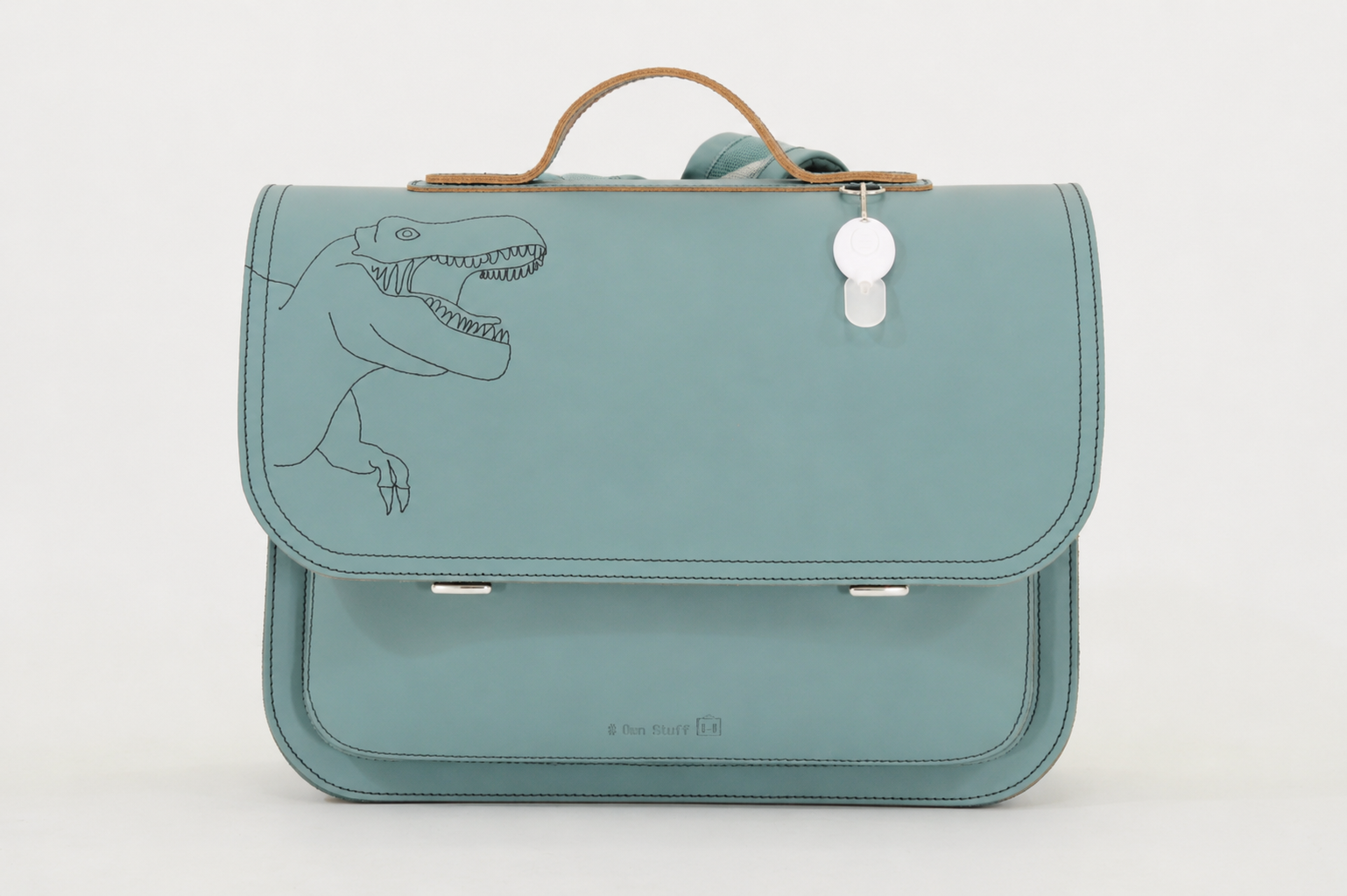 *Lederen lagere school boekentas DINO Azul Own Stuff