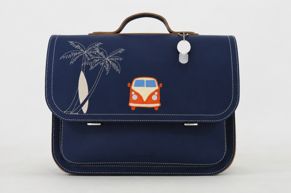 *Lederen lagere school boekentas SURF Marine Own Stuff