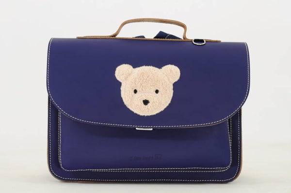 *Lederen kleuterboekentas TEDDY Marine Own Stuff