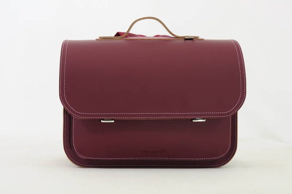 *Lederen lagere school boekentas BICOLOR Aubergine-Plum Own Stuff