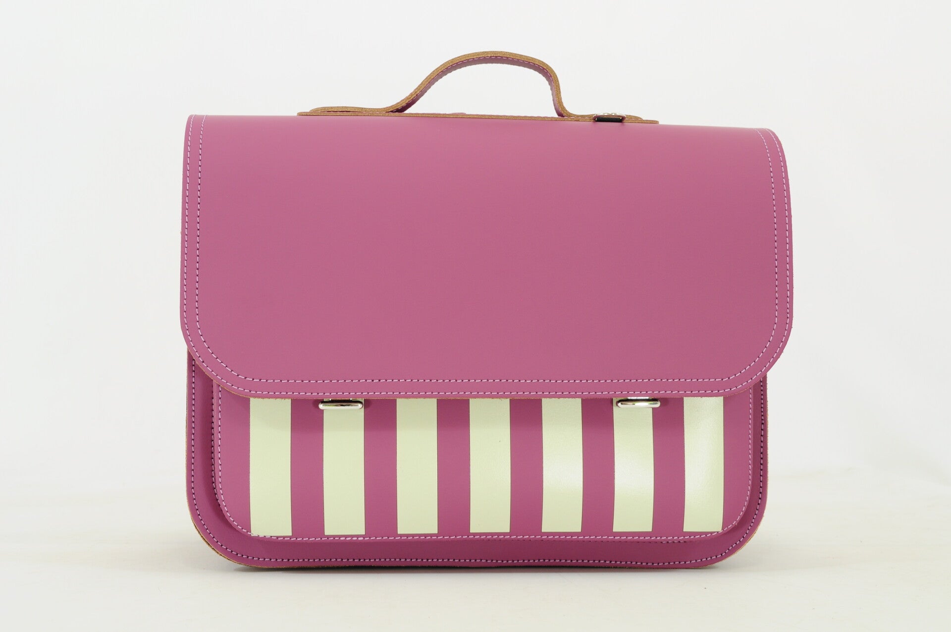 *Lederen lagere school boekentas BEACH Plum Own Stuff