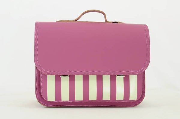 *Lederen lagere school boekentas BEACH Plum Own Stuff