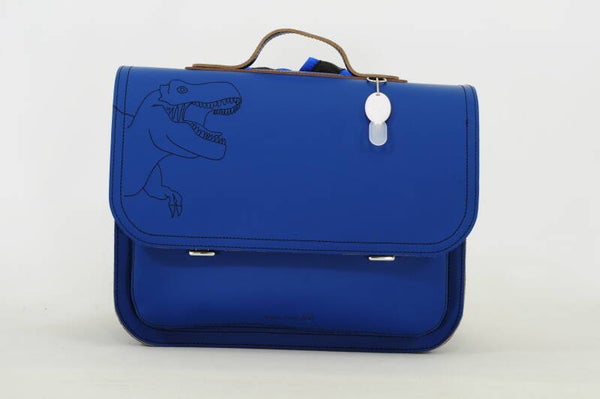 Lederen lagere school boekentas DINO Cobalt Own Stuff