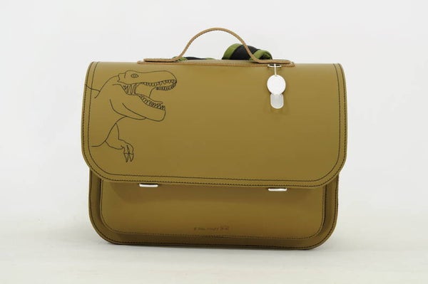 *Lederen lagere school boekentas DINO Moss Own Stuff