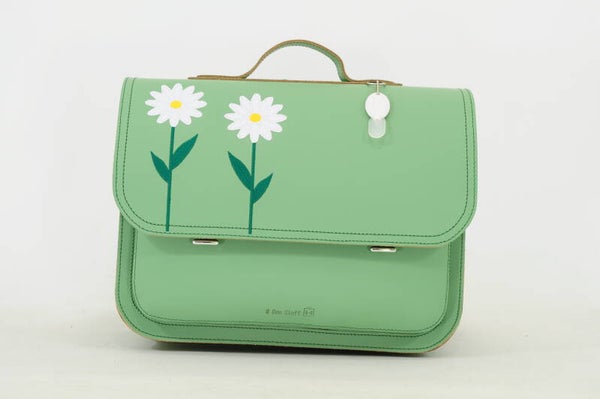 Lederen lagere school boekentas MADELIEF Pastel Groen Own Stuff