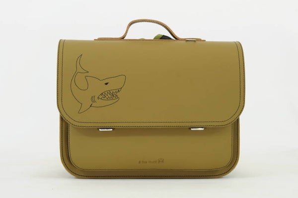 Lederen lagere school boekentas HAAI Moss Own Stuff