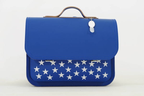 Lederen lagere school boekentas STARS Cobalt Own Stuff
