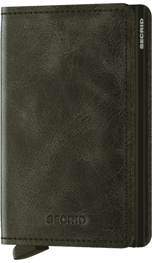 Secrid Slimwallet Vintage Olijf-Zwart