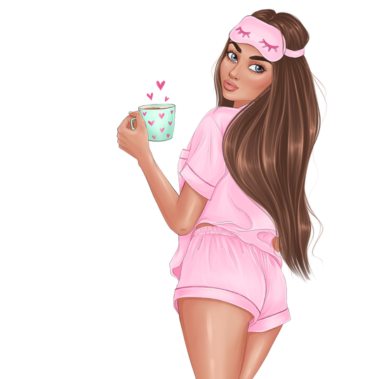 brown hair coffee