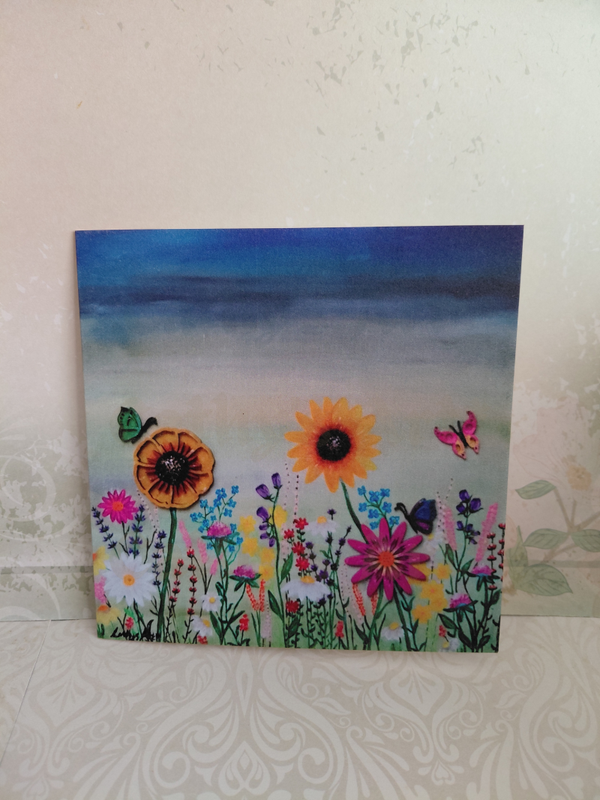 "Oasis of flowers" Greeting card