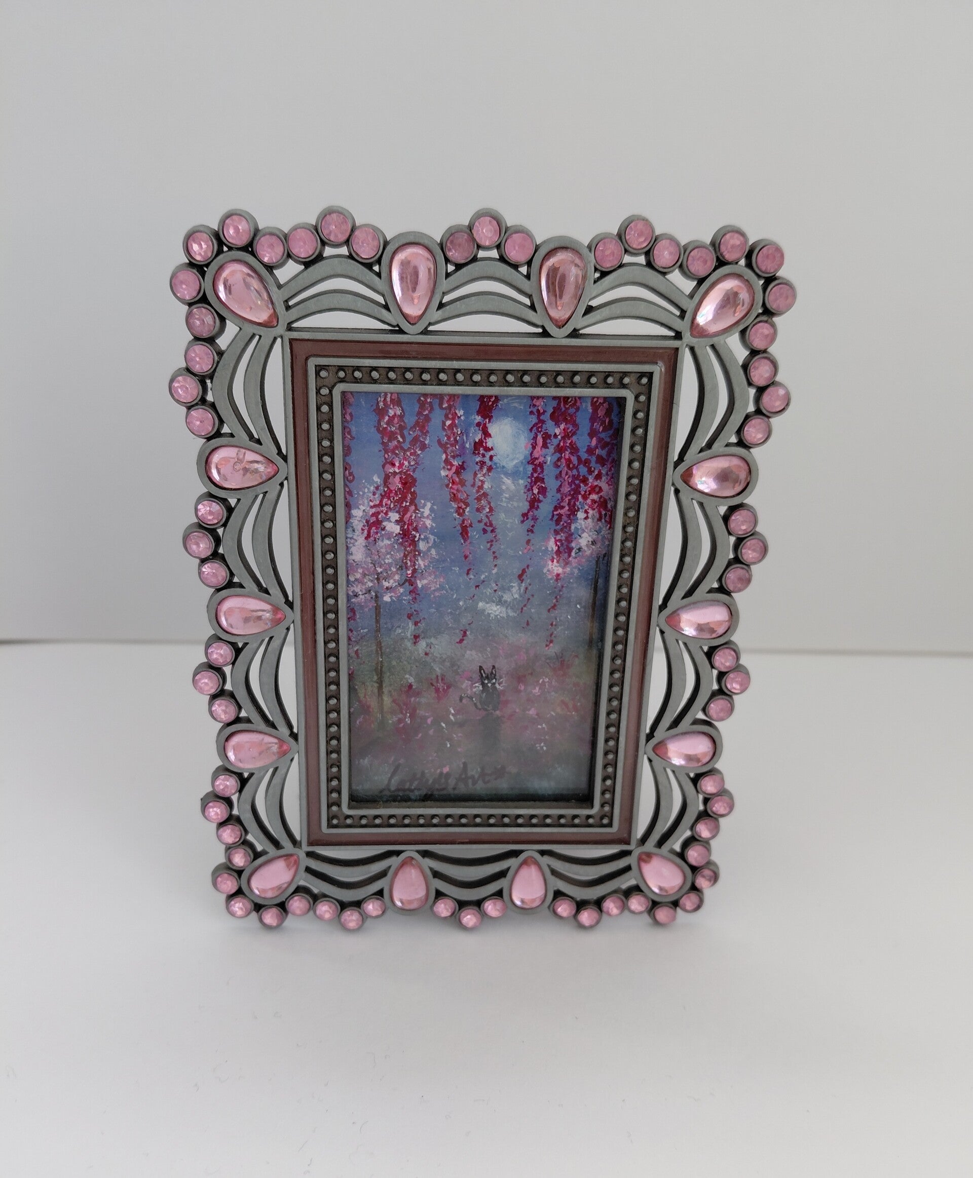 "Come with me" Original mini framed acrylic painting