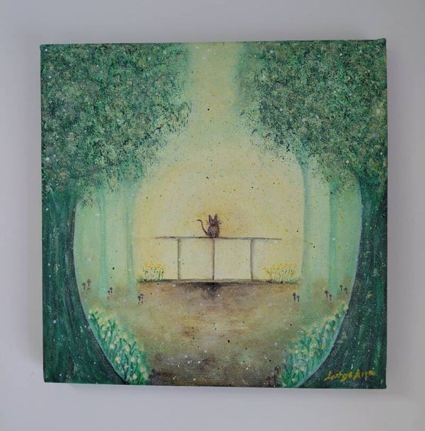 "Under the Trees" Original acrylic canvas painting