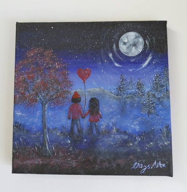 "Love" Original acrylic canvas painting