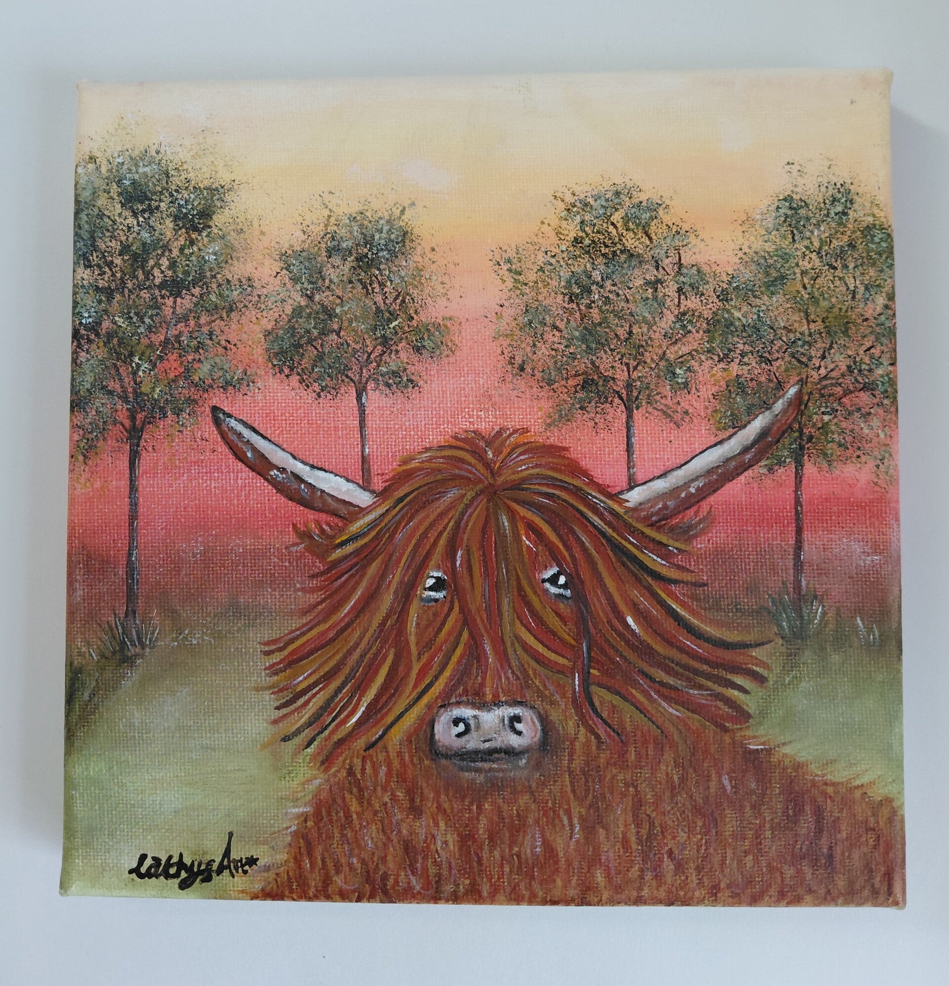 "Sunset" Original acrylic canvas painting