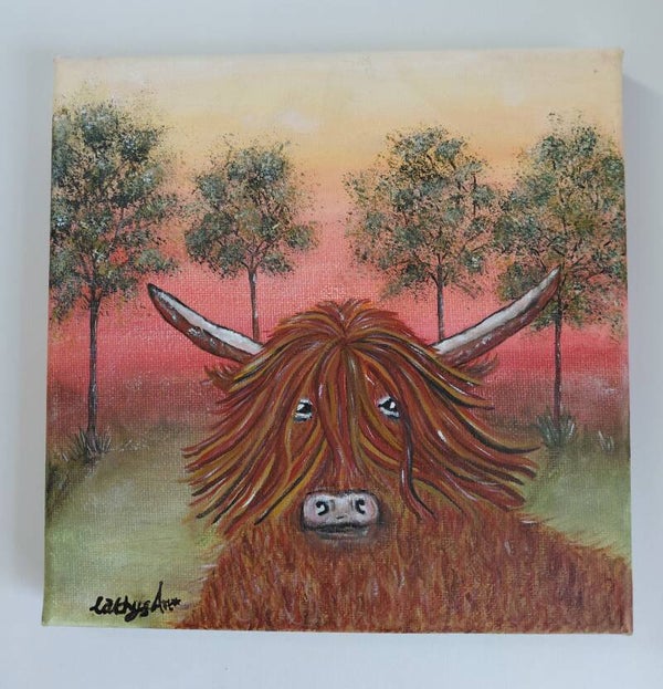 "Sunset" Original acrylic canvas painting