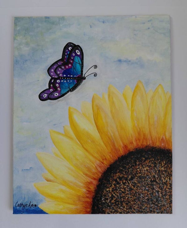 "Summer Nature" Original acrylic canvas painting