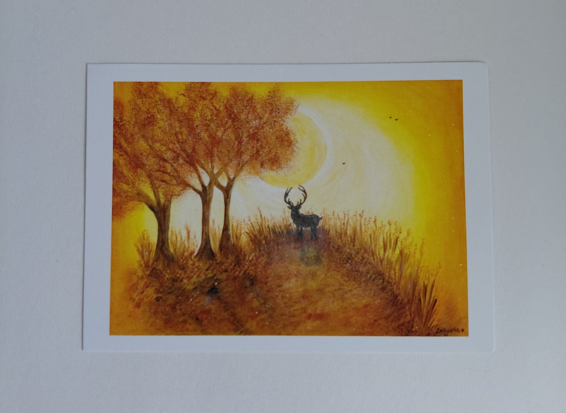 "Autumn Sunrise" printed postcard