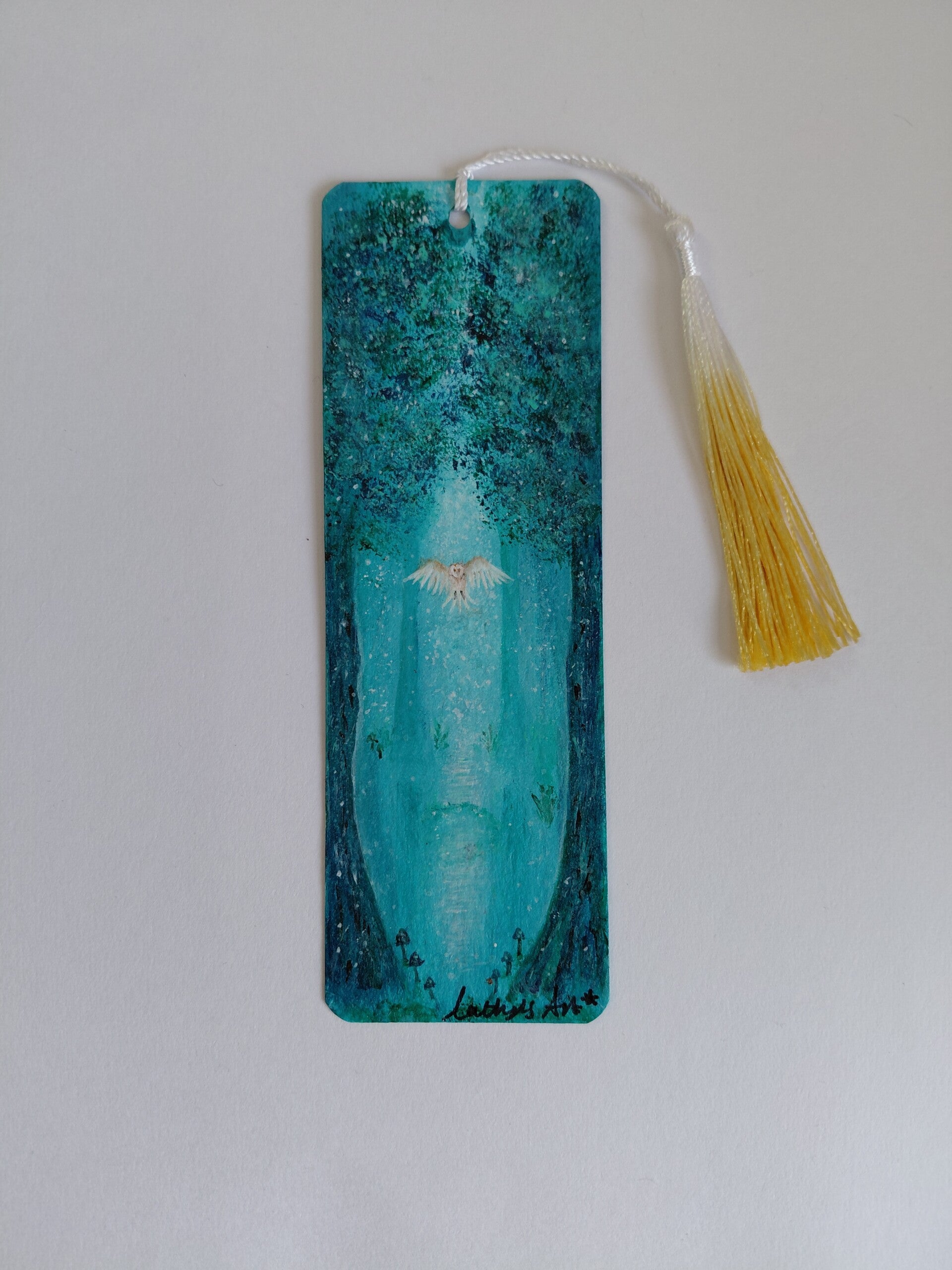 "In the Forest" Original hand painted bookmark
