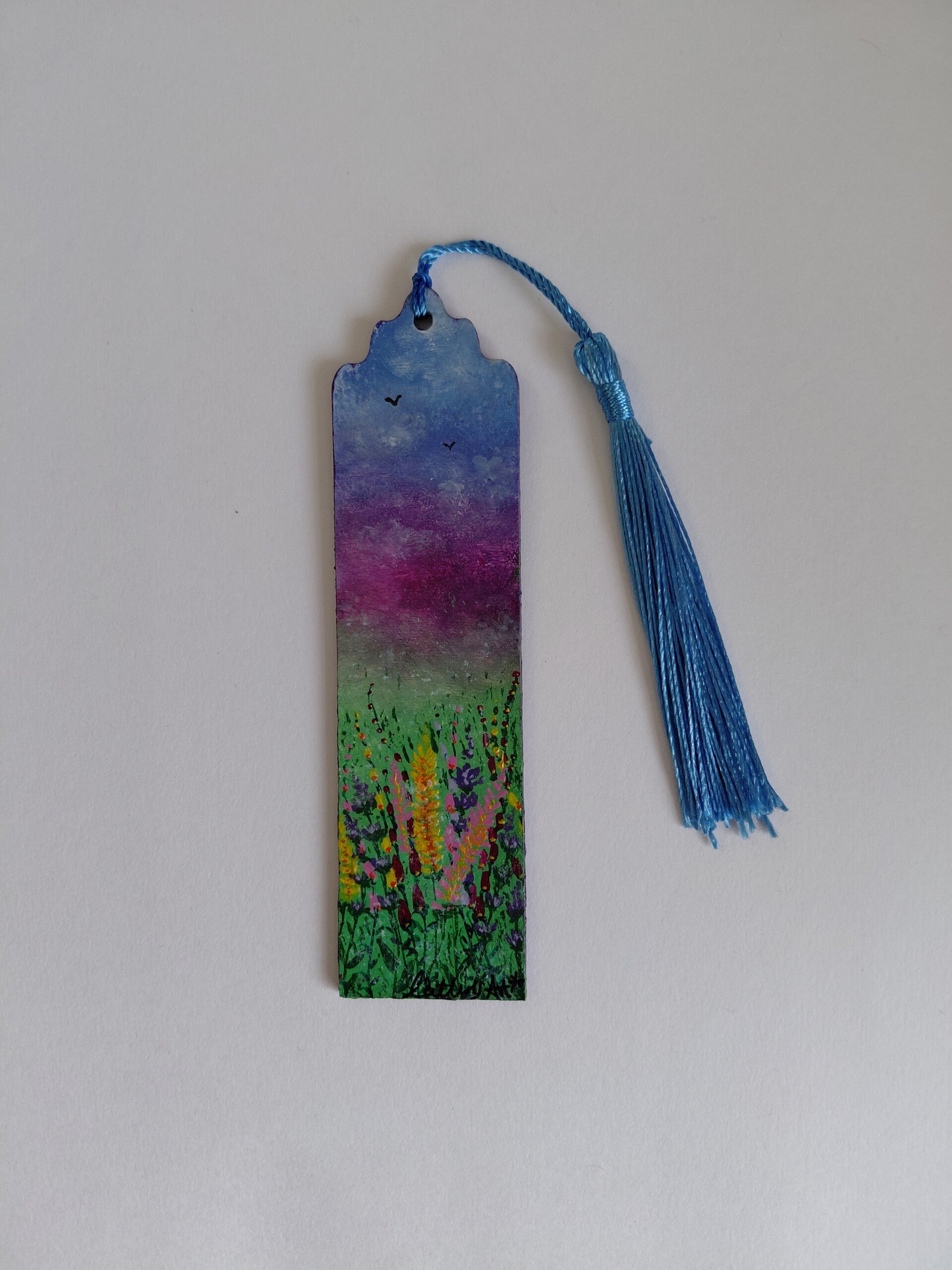 "Serenity" Original hand painted bookmark