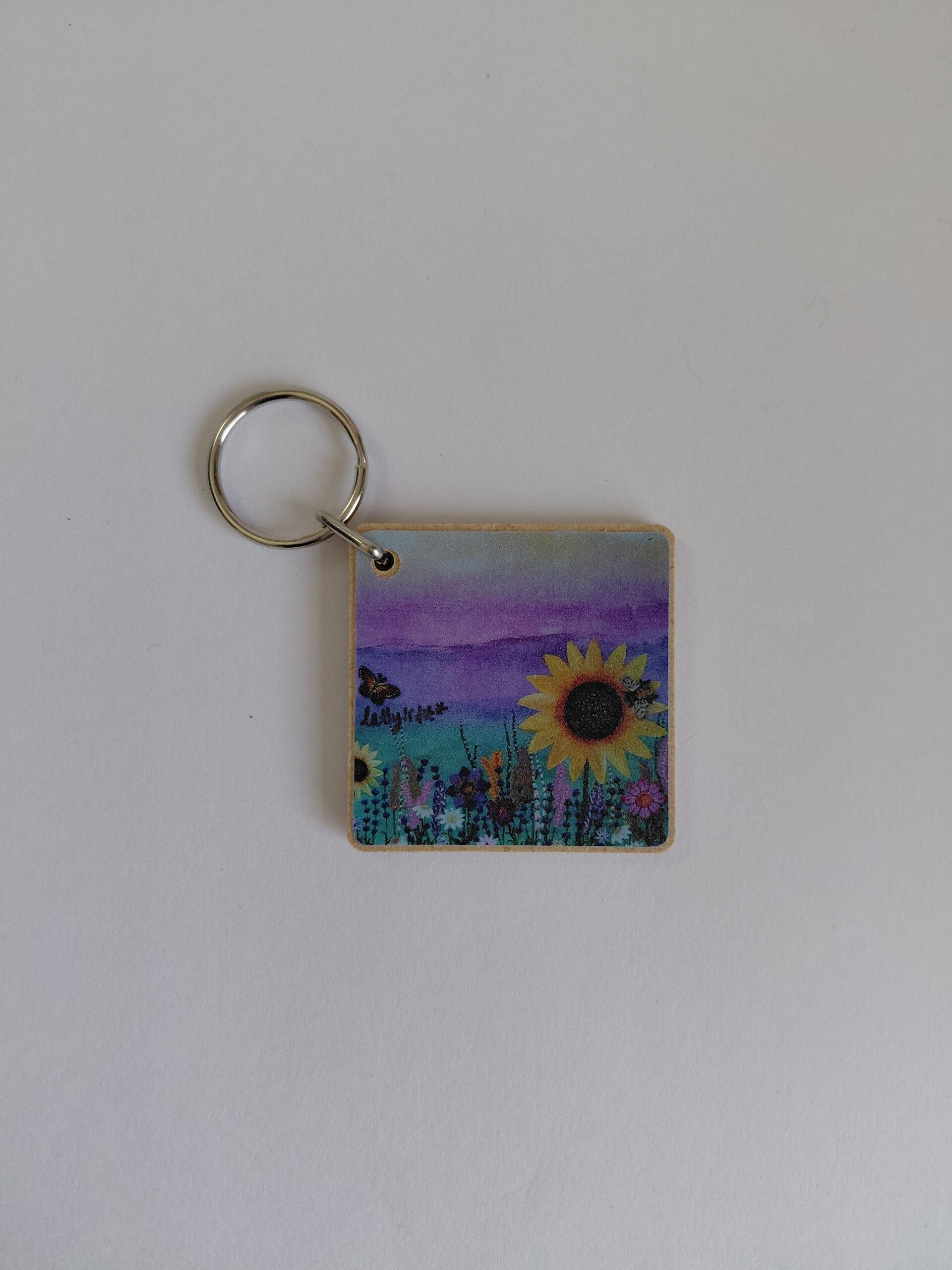 "Flowers Of My Dreams" Printed Keyring
