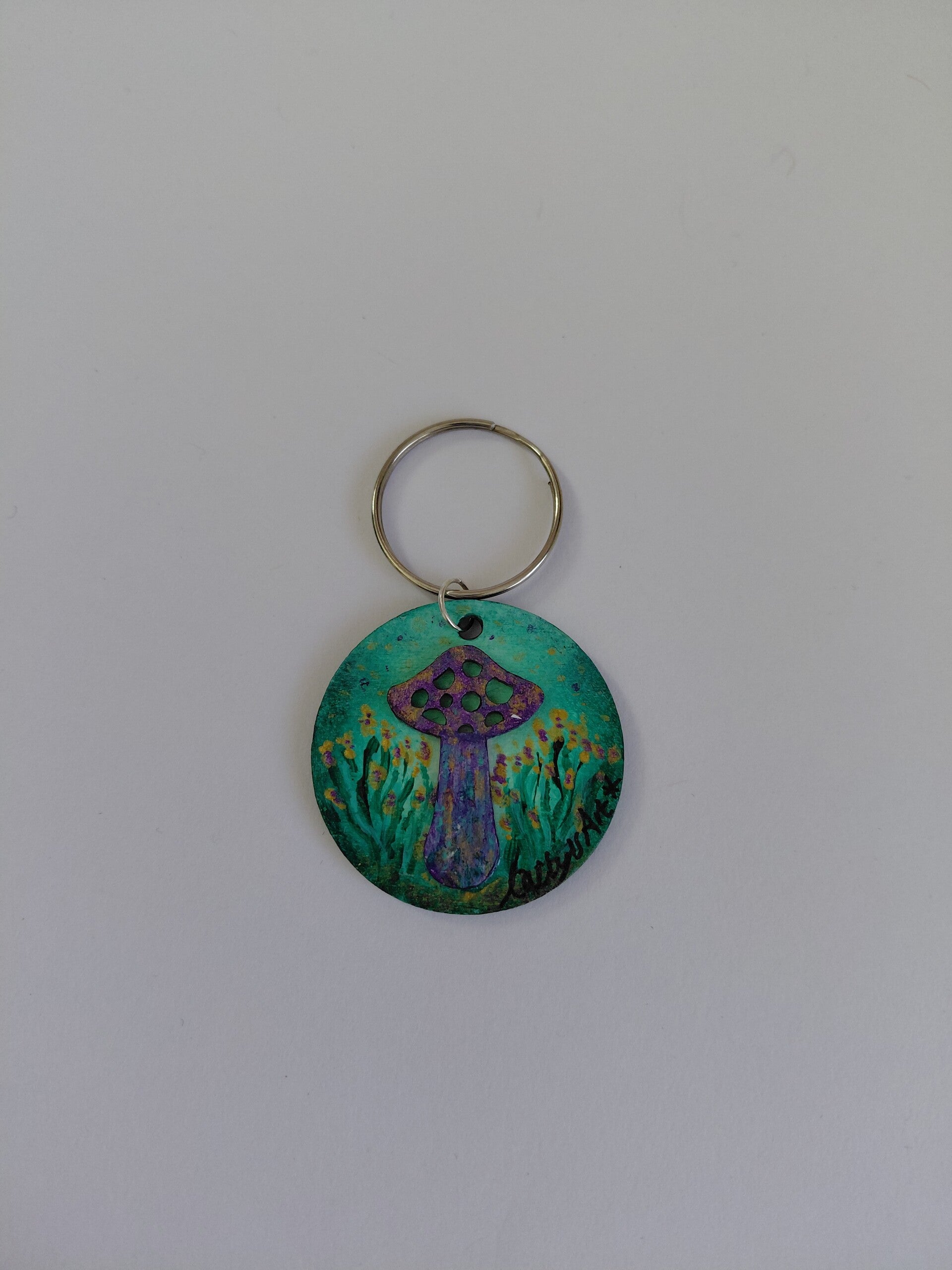 "Purple Enchant" Original hand painted keyring