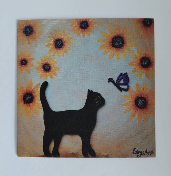 "In the Sunflowers" Greeting Card