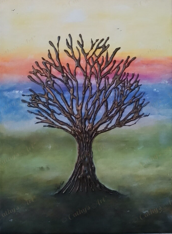 Original acrylic painting "The Old tree"
