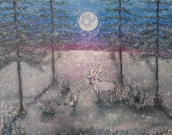 Original acrylic painting "Magical Moonlight"