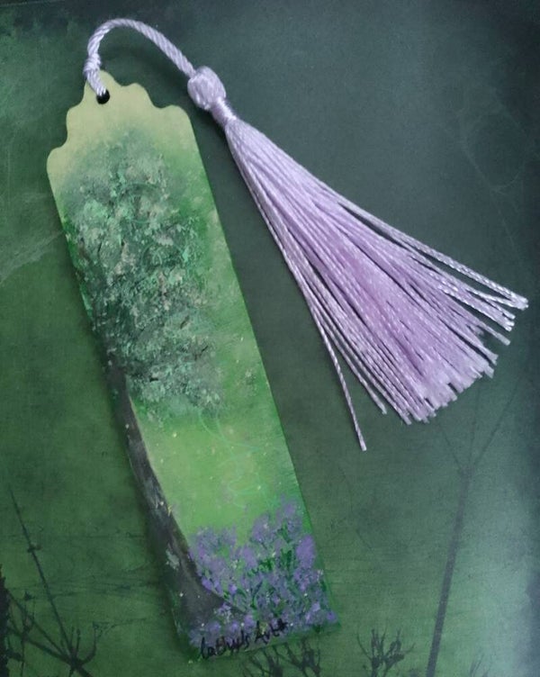"Bluebell Woods" original hand painted bookmark