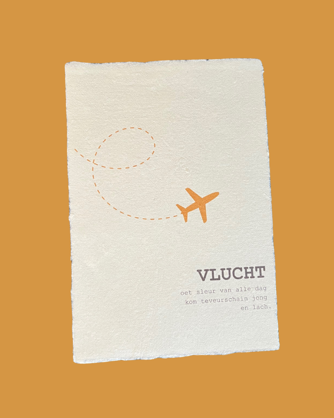 Gedicht 'Vlucht' met illustratie