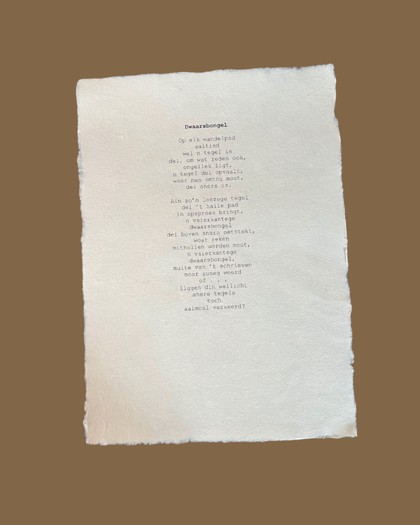 Gedicht 'Dwaarsbongel'
