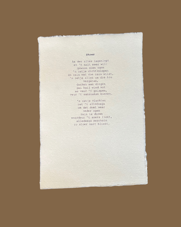 Gedicht 'Stoer'
