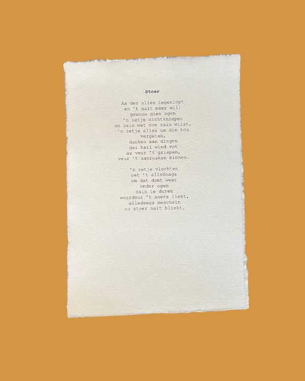 Gedicht 'Stoer'