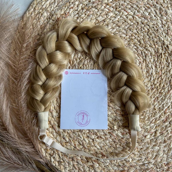 Haarband vlecht wit blond - #004