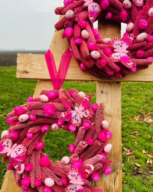 Lente krans ''Roze bloesem'' - Perfect voor Pasen en Valentijnsdag