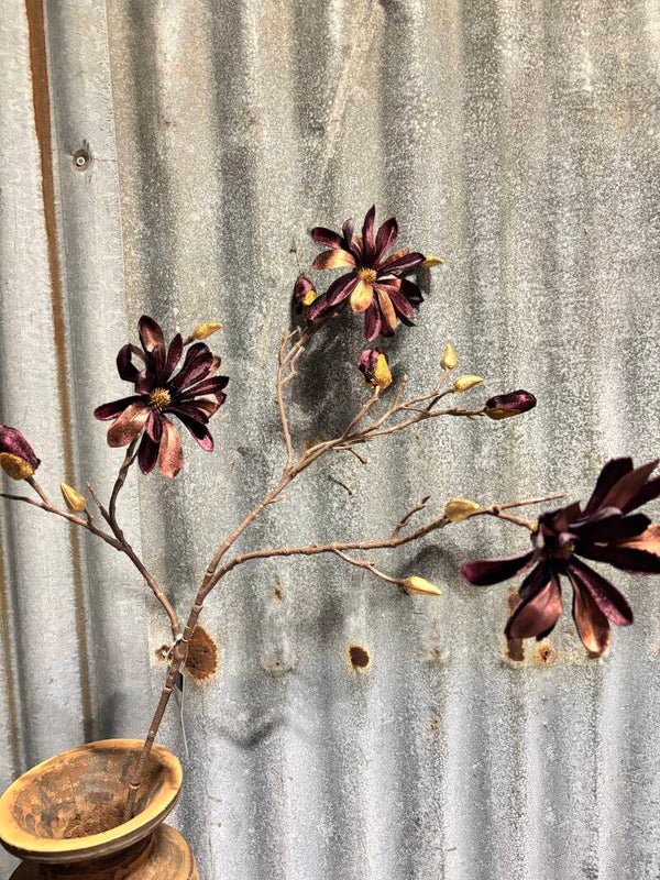 Kunstbloem Magnolia paars 88 cm