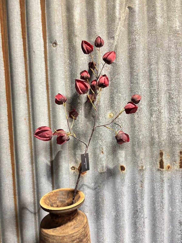 Kunstbloem Physalis paars 82 cm