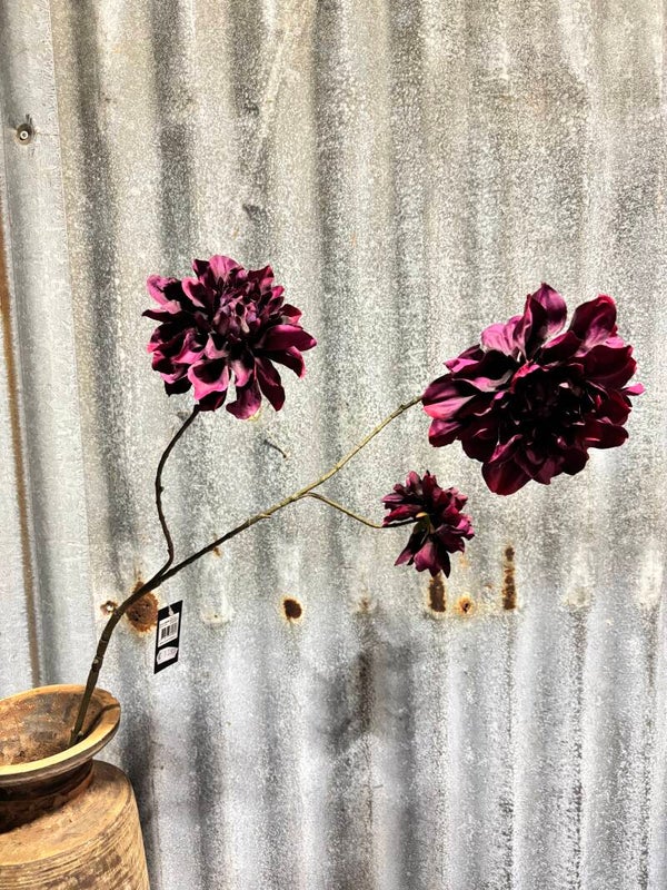 Kunstbloem Dahlia paars 89 cm