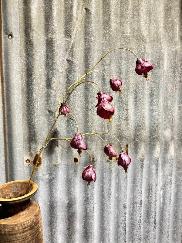 Kunstbloem Sparkly Physalis paars 94 cm
