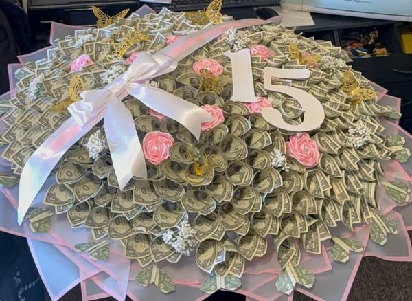 $300 pink and white bouquet