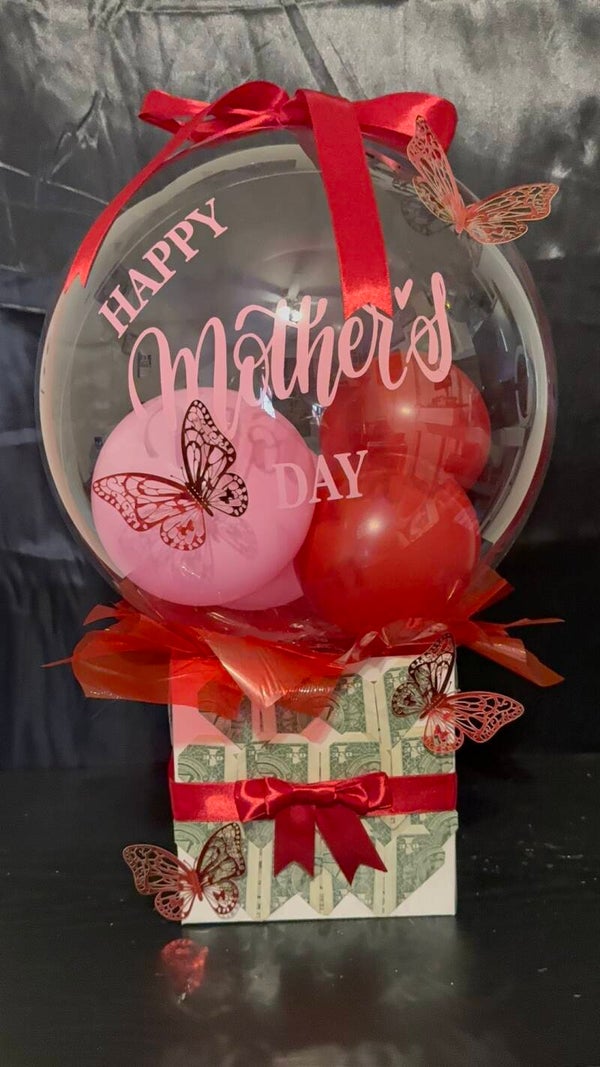 Red and gold mothers day gift
