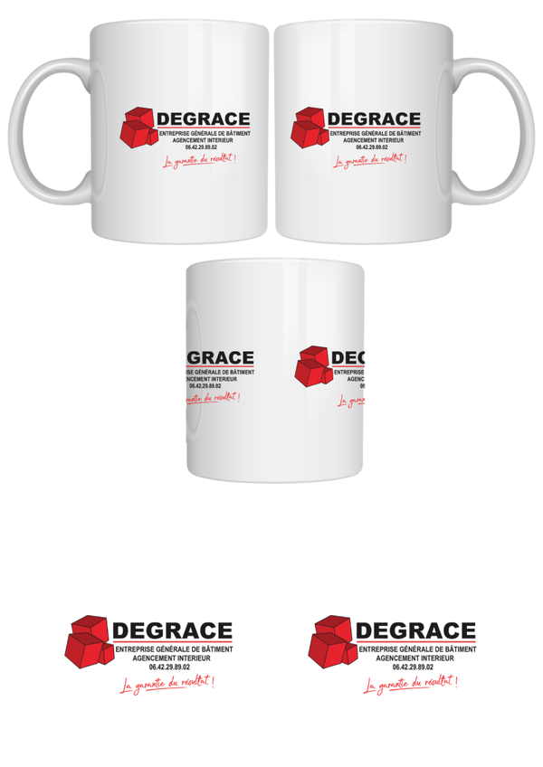 Mugs personnalisés logo entreprise en céramique