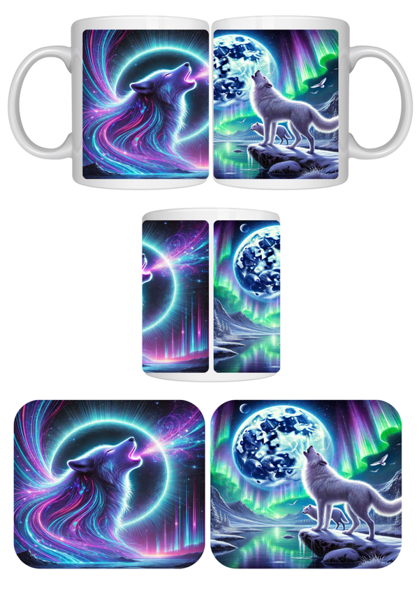 Mugs personnalisés loup en céramique