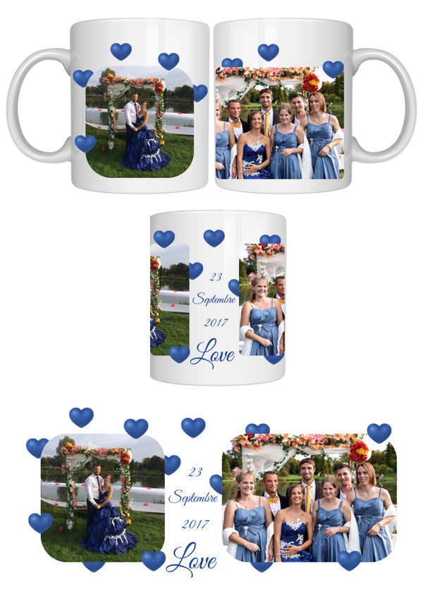 Mugs personnalisés  mariage en céramique
