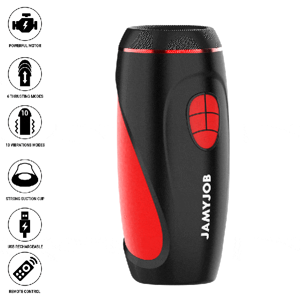 MASTURBATEUR AUTOMATIQUE PYSTON BASE AVEC DILDO À TÉLÉCOMMANDE