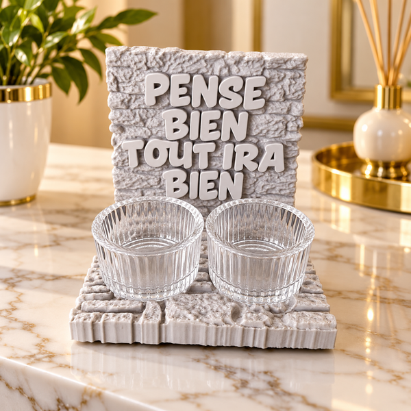 Bougeoir Mur PENSE BIEN...