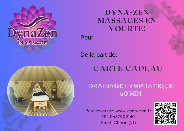E carte Cadeau 🌀 Drainage Lymphatique 1 soin🌀
