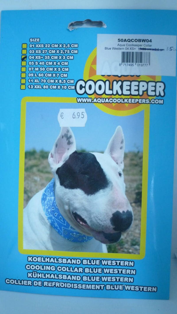 Aqua koolkeeper halsband XS blue Western